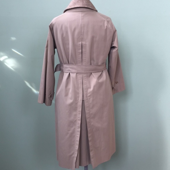 Vintage Burberry Tan Trench Coat Size 12 Extra Long / Belt Included - Picture 4 of 8